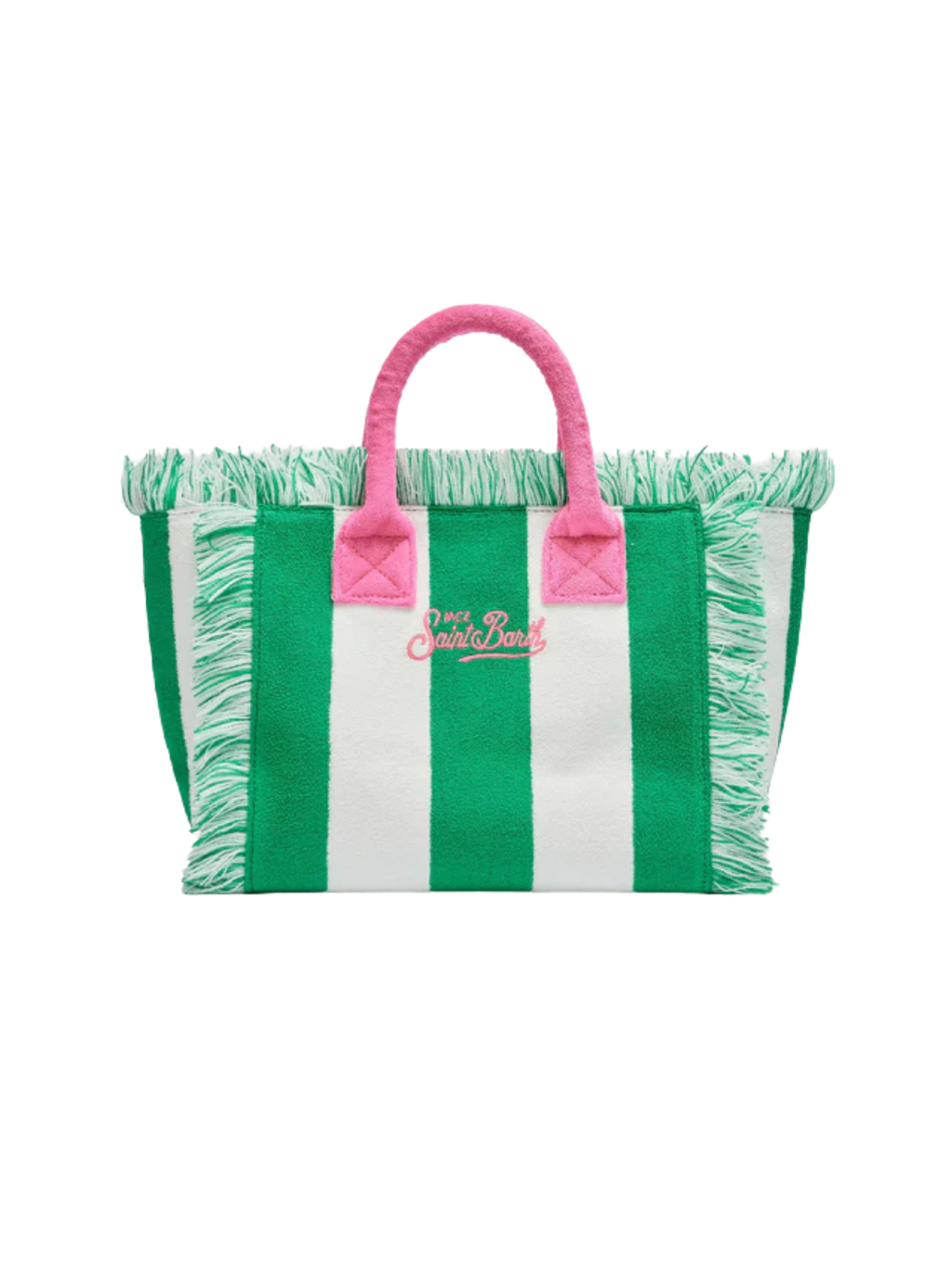 Borsa "colette" Saint barth con stampa a righe verdi