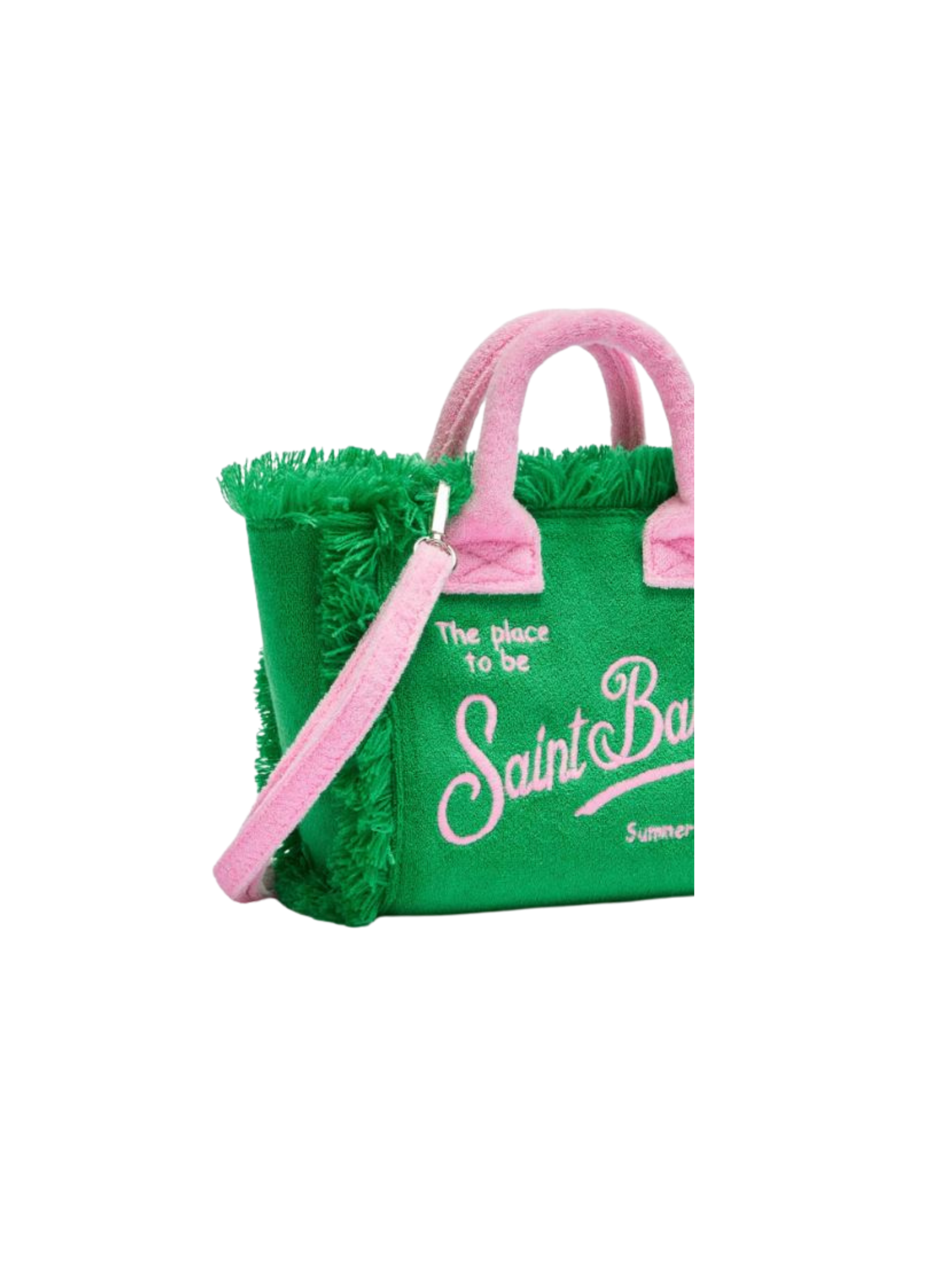 Borsa "vanity mini" Saint Barth sponge verde