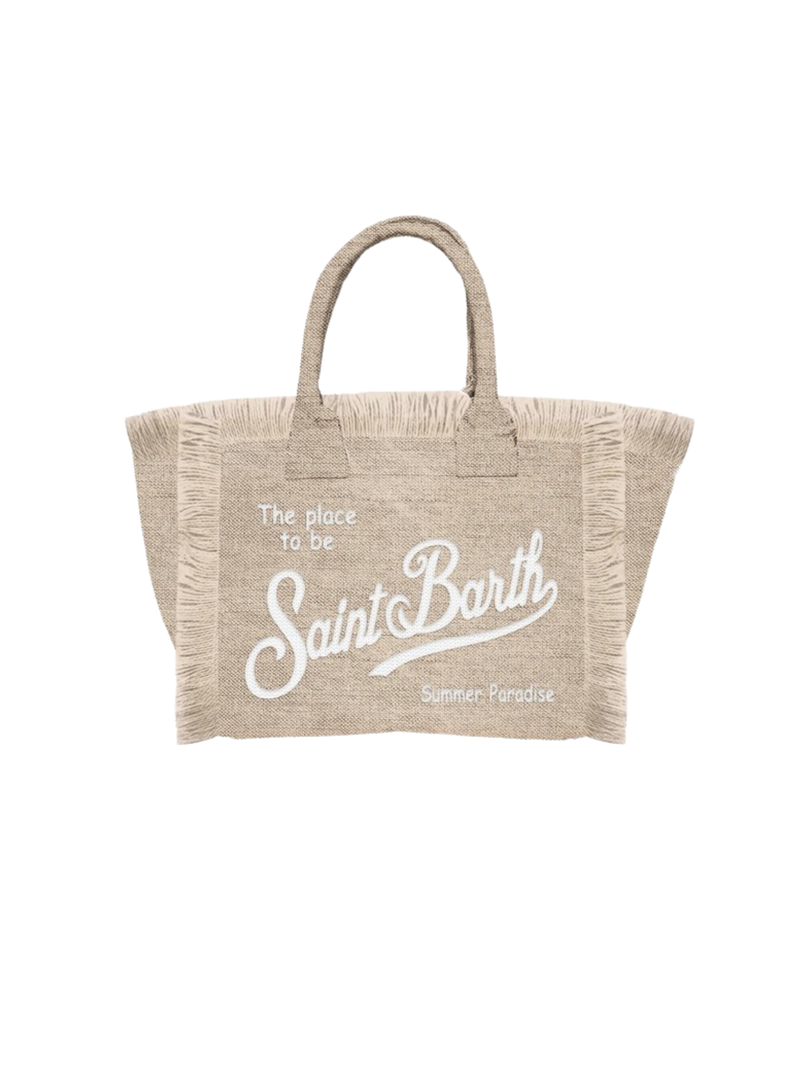 Borsa "vanity linen" Saint Barth beige