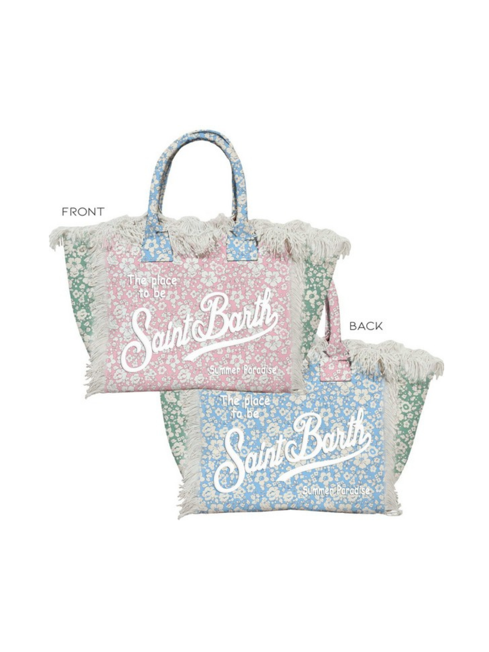 Borsa "vanity mini" Saint Barth multicor floreale