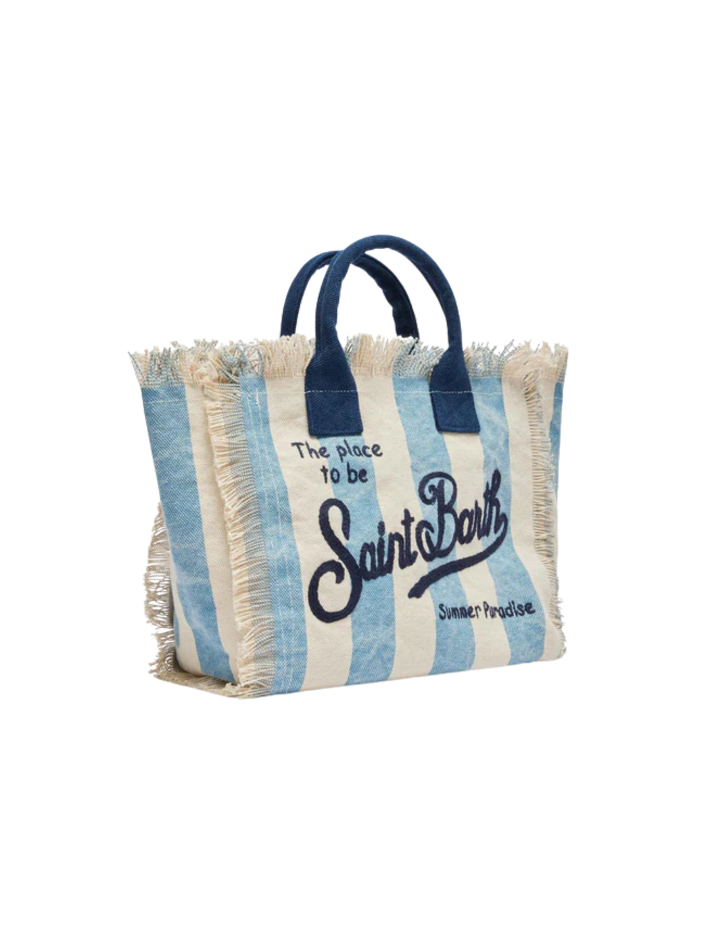 Borsa "colette" Saint Barth a righe azzurre