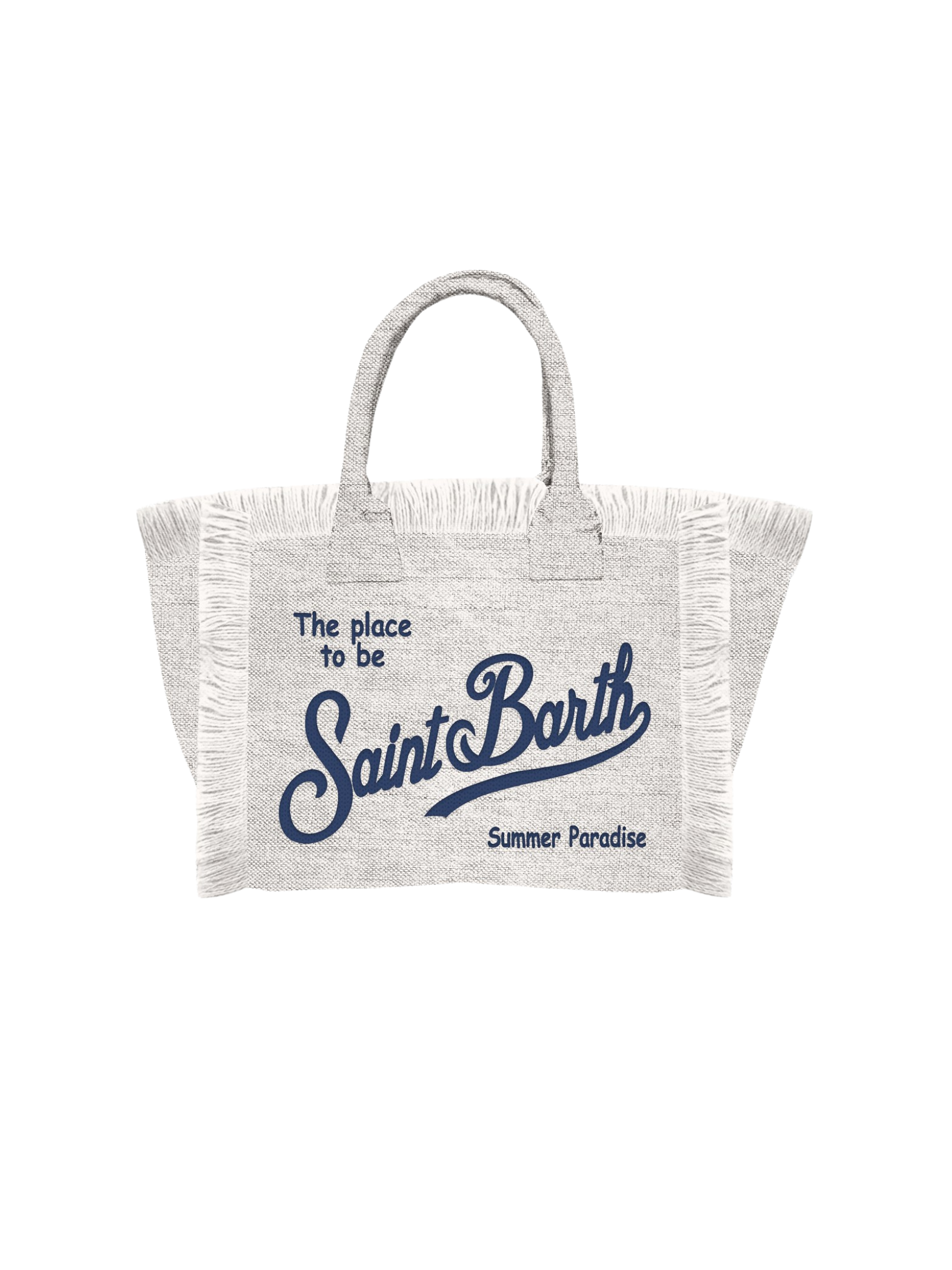 Borsa "vanity linen" Saint Barth bianca panna