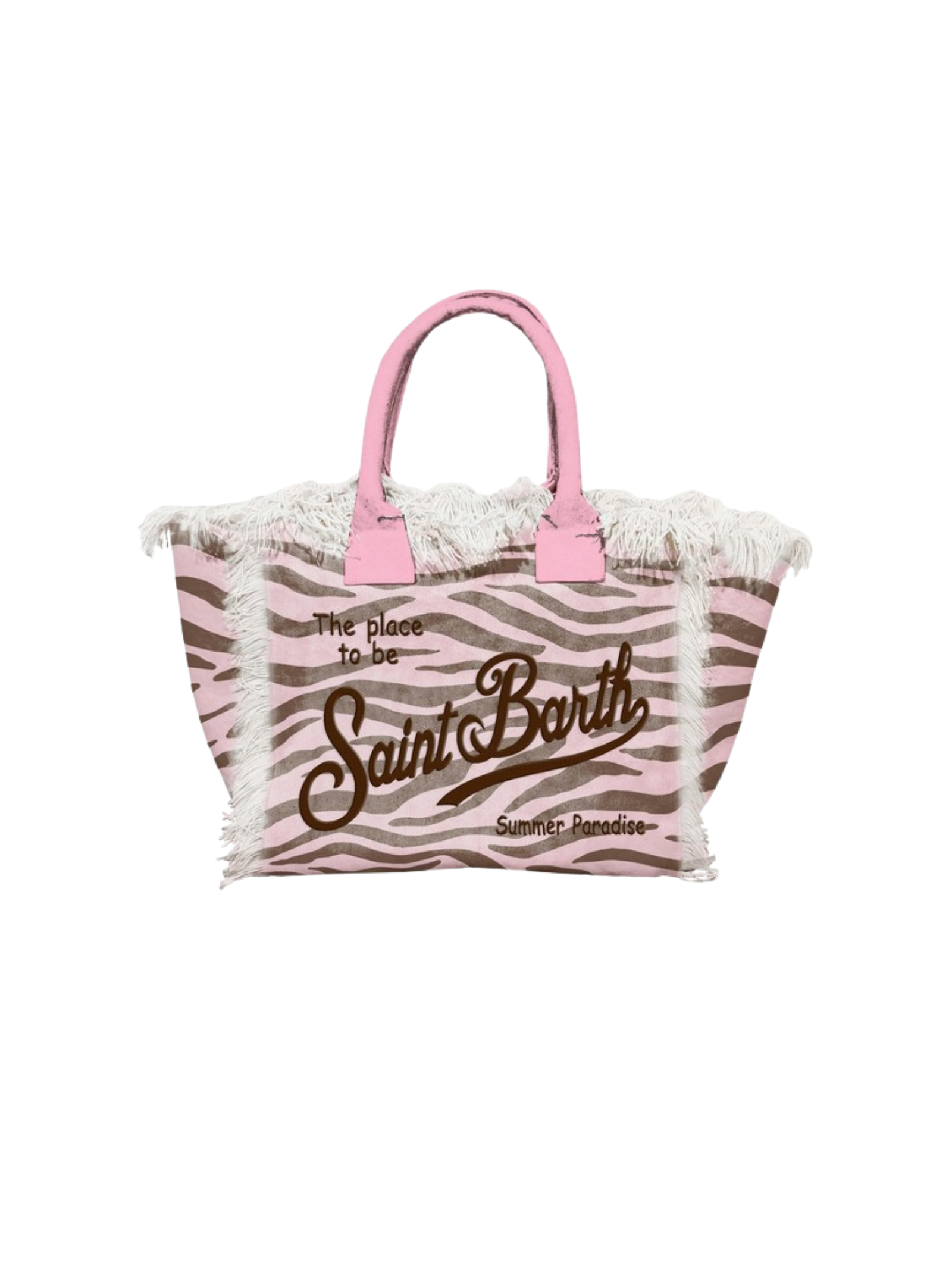 Borsa MC2 St.Barth "Colette" rosa motivo zebrato