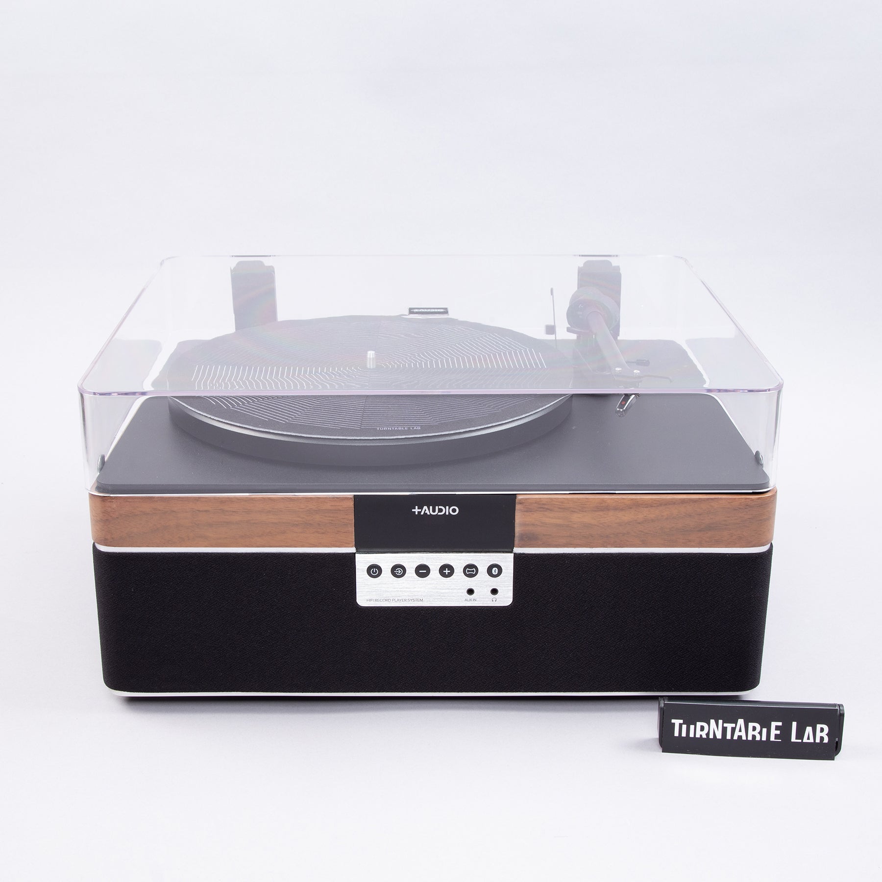 Plus Audio: The +Record Player Turntable + Integrated Audio System w/ Bluetooth