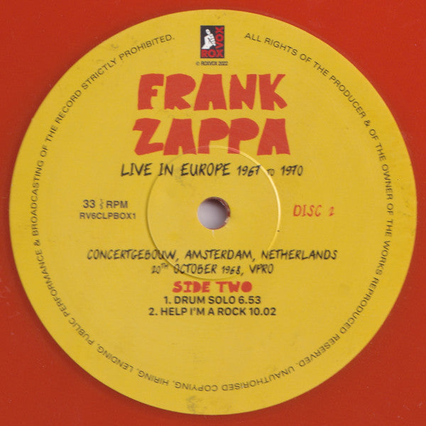 Live In Europe 1967 To 1970 (6XLP BOX* | Mint (M) Mint (M)