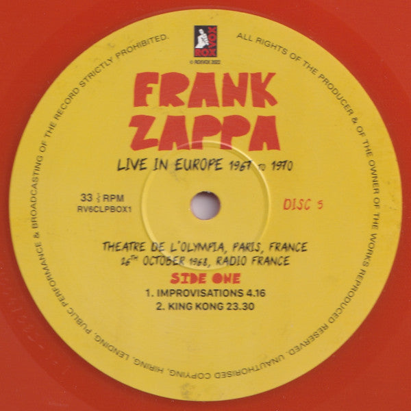Live In Europe 1967 To 1970 (6XLP BOX* | Mint (M) Mint (M)