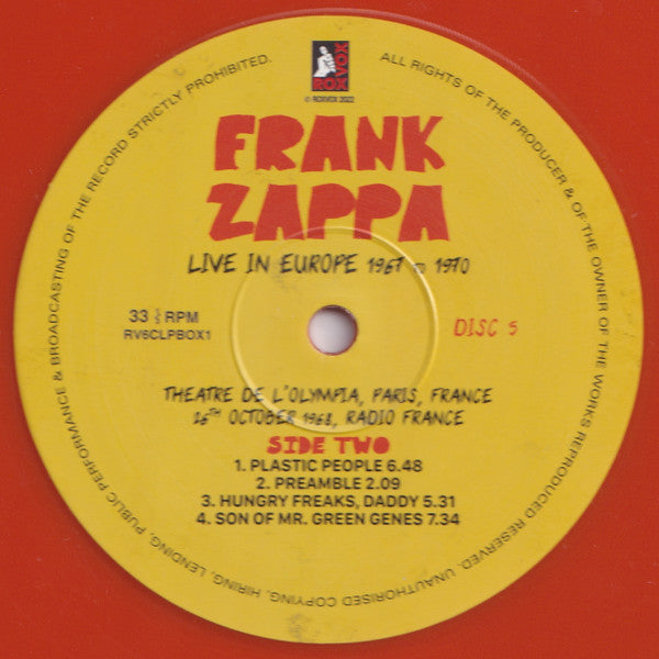 Live In Europe 1967 To 1970 (6XLP BOX* | Mint (M) Mint (M)