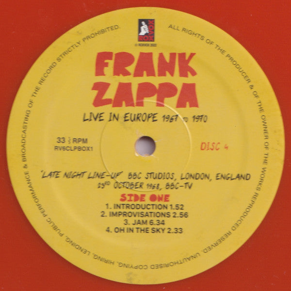 Live In Europe 1967 To 1970 (6XLP BOX* | Mint (M) Mint (M)