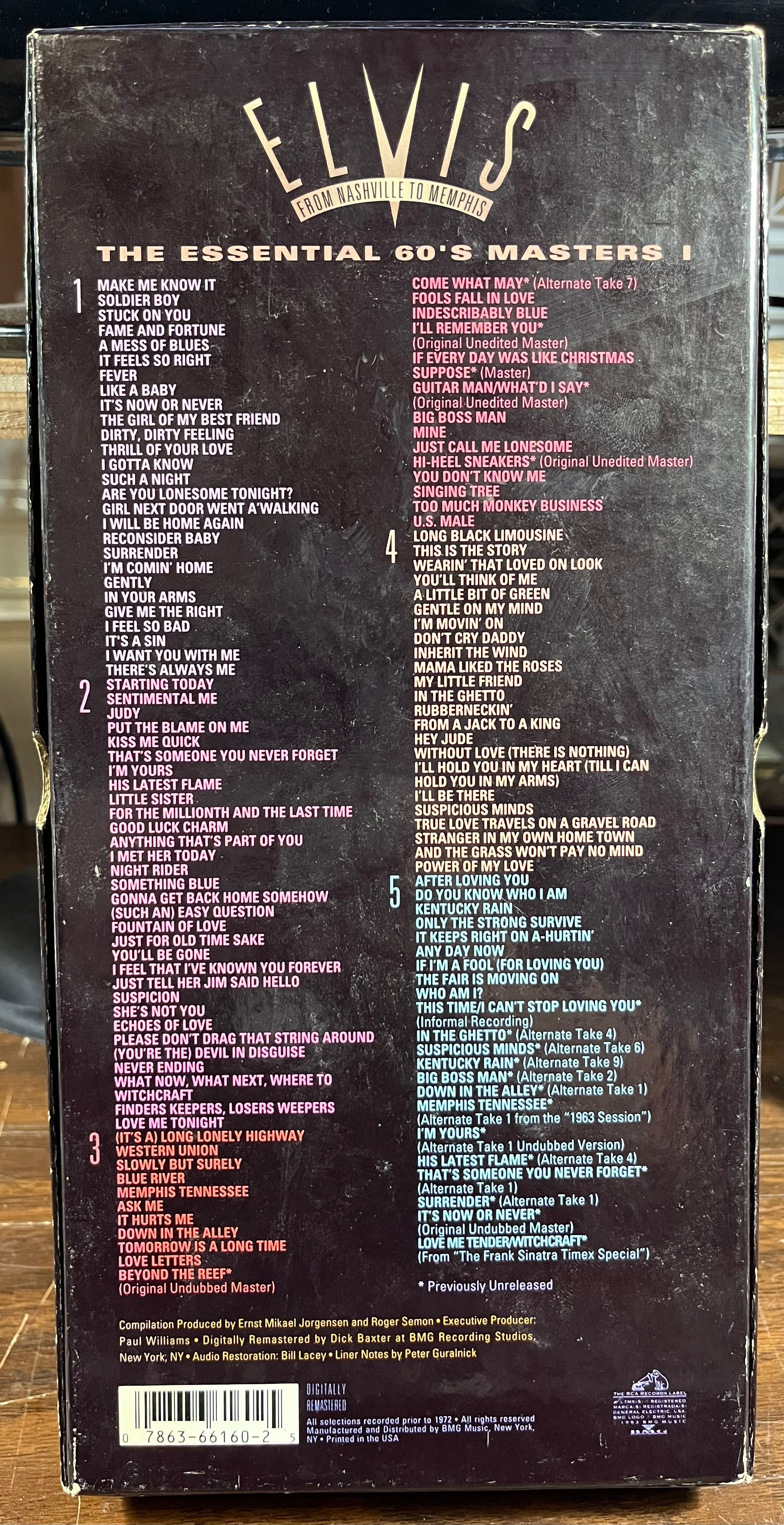 From Nashville To Memphis - The Essential 60's Masters I (5xCD BOX SET) | Near Mint (NM or M-) Excellent (EX)