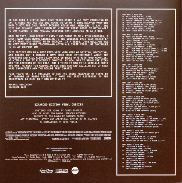 Rogue One: A Star Wars Story (Original Motion Picture Soundtrack Expanded Edition) (4xVINYL BOX) | Near Mint (NM) Near Mint (NM)