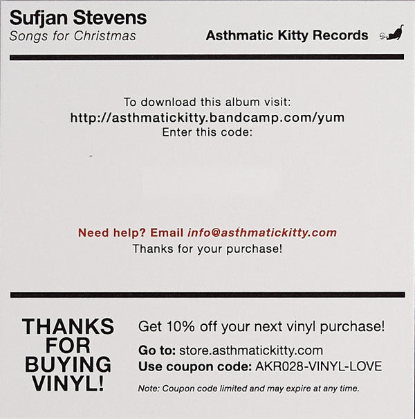 Sufjan Stevens Songs For Christmas Asthmatic Kitty Records Box, Comp + 5x12", EP, RE Mint (M) Mint (M)
